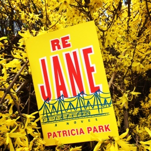 Couldn't resist getting a picture of the book with this forsythia. 
